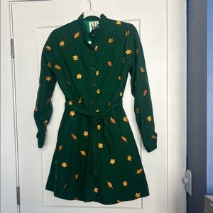 Kiel James Patrick fall flannel leaf dress small